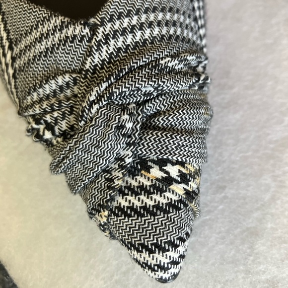 Maje Shoes - Maje Black and White Houndstooth Pointed Toe Flat